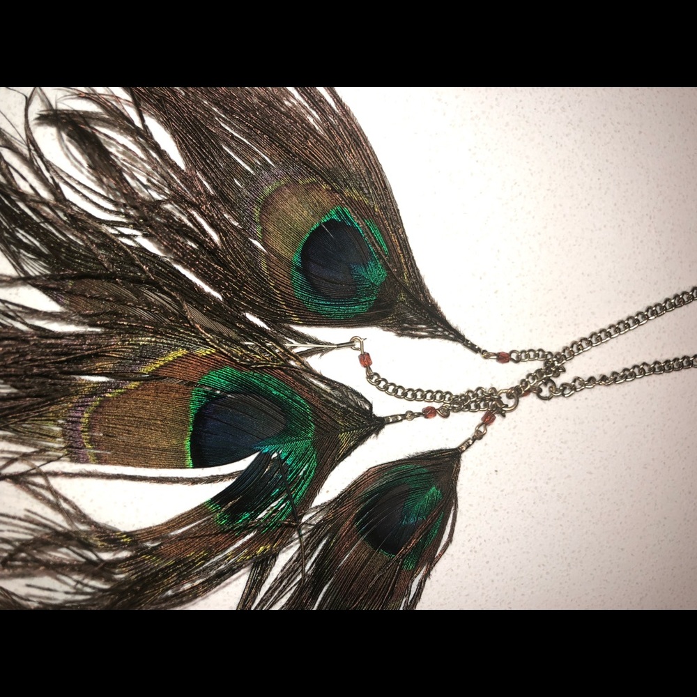 Forever 21 long peacock necklace